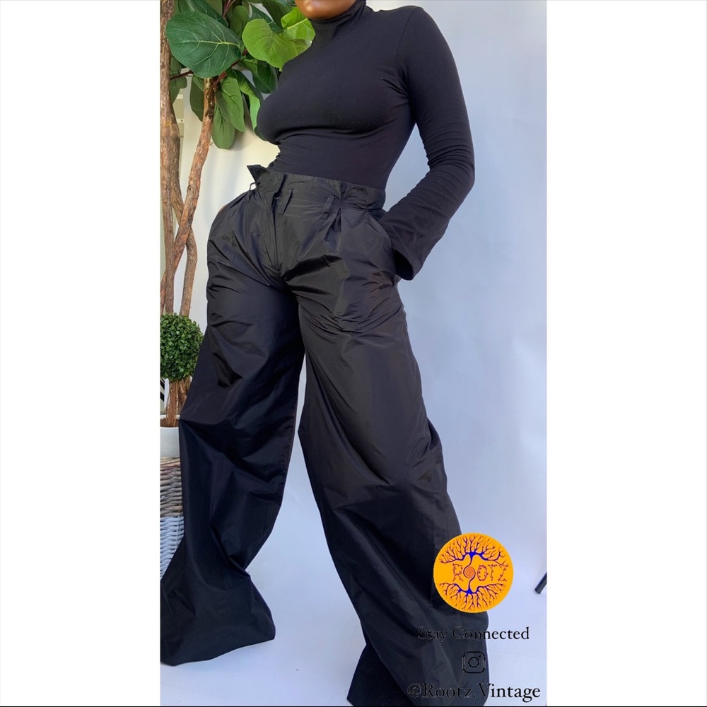 Victor Rolf Black Silk Whole Leg Pants